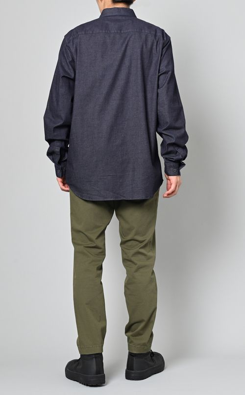 シャンブレーコットンシャツ