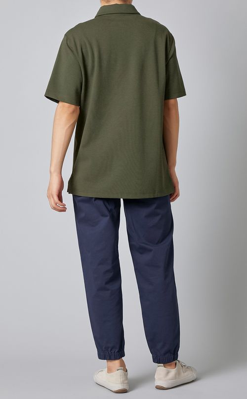 フロントジップポロシャツ