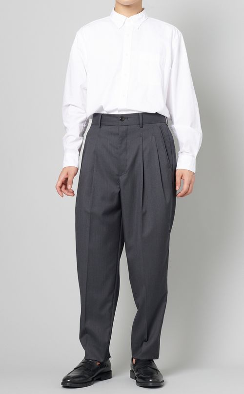 ヘリンボーン1タックトラウザー