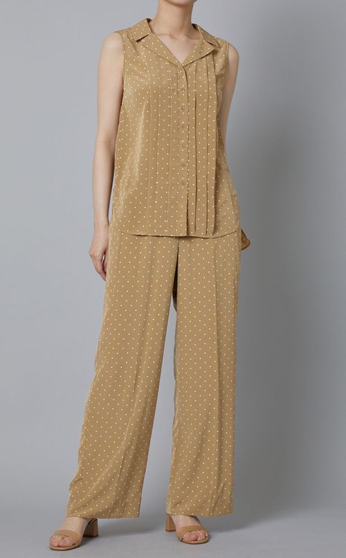 ドットプリントワイドパンツ