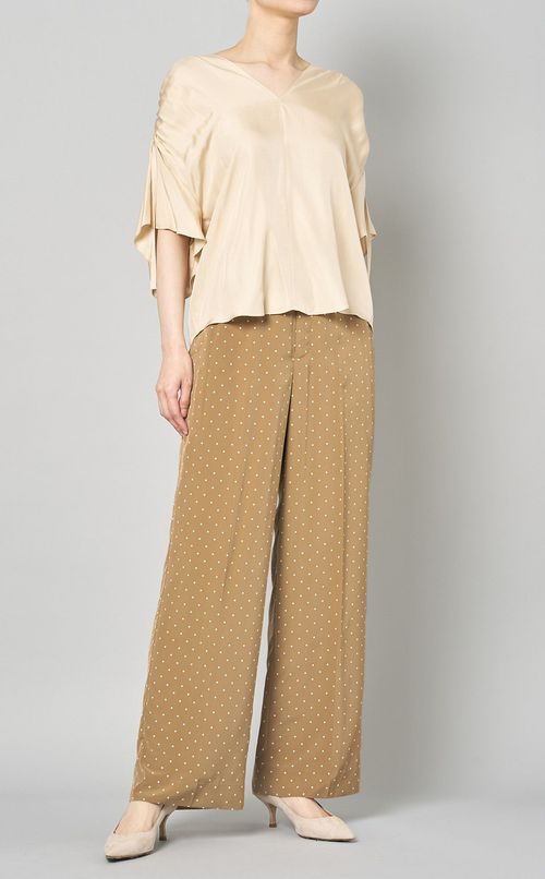 ドットプリントワイドパンツ