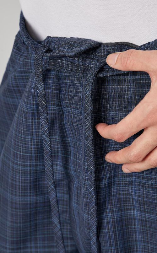 ウールチェックショートカーゴパンツ