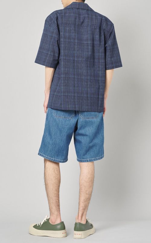 コットンチェックショートスリーブシャツ