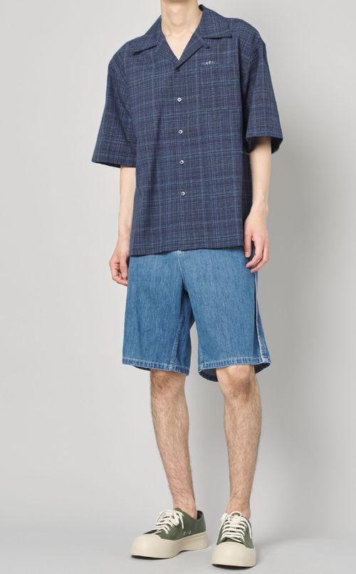 コットンチェックショートスリーブシャツ