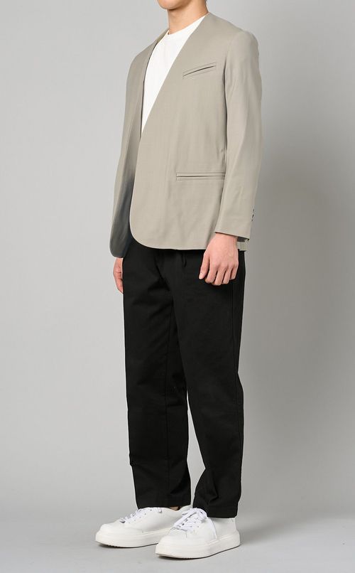 ウールノーカラージャケット