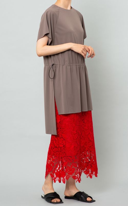 ドローストリングカットソーTブラウス