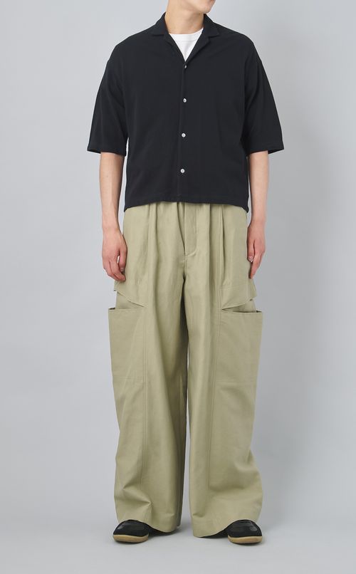 【reADdress】オープンカラーハーフスリーブシャツ