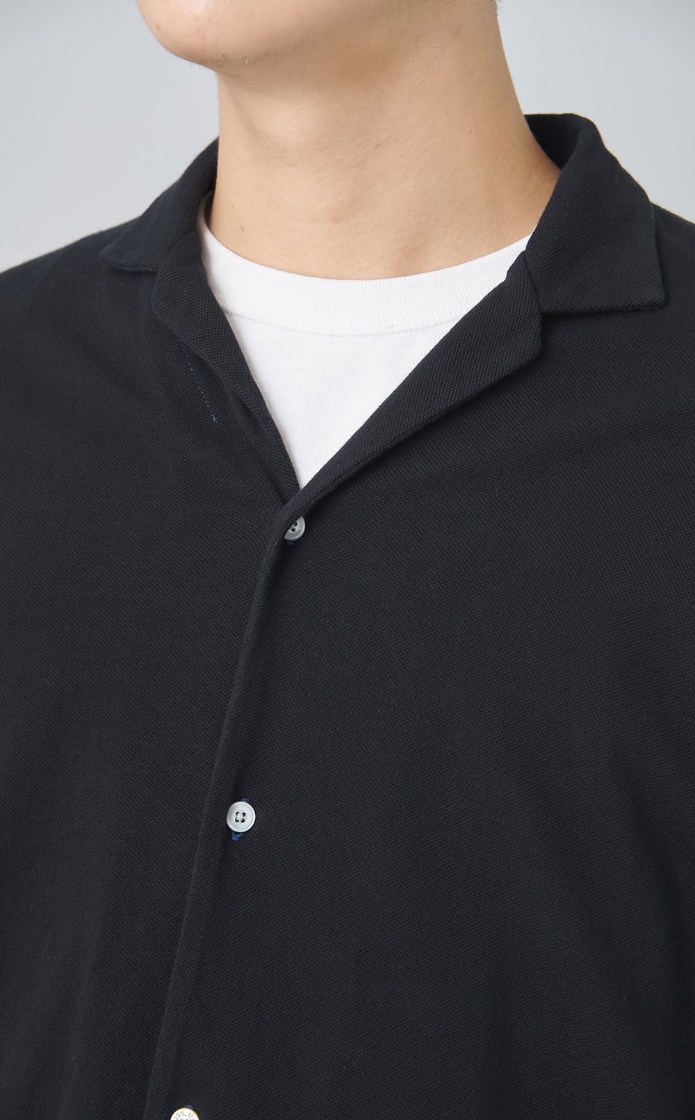 【reADdress】オープンカラーハーフスリーブシャツ