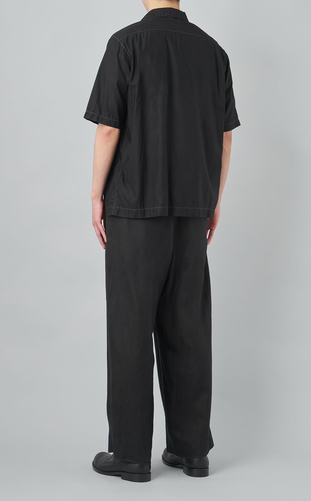 【reADdress】コットンオープンネックシャツ