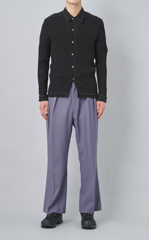 【reADdress】コットンシルクレギュラーカラーシャツ