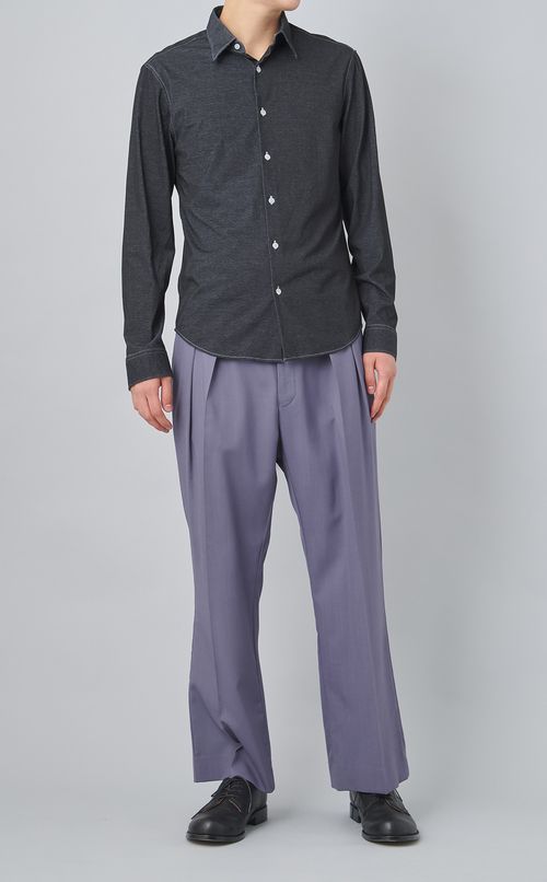 【reADdress】ストラクチャーニットシャツ