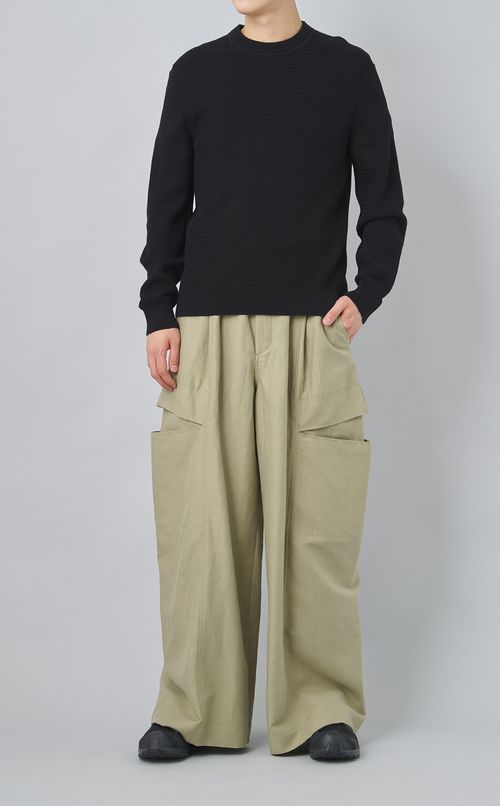 【reADdress】コットンクルーネックニットプルオーバー