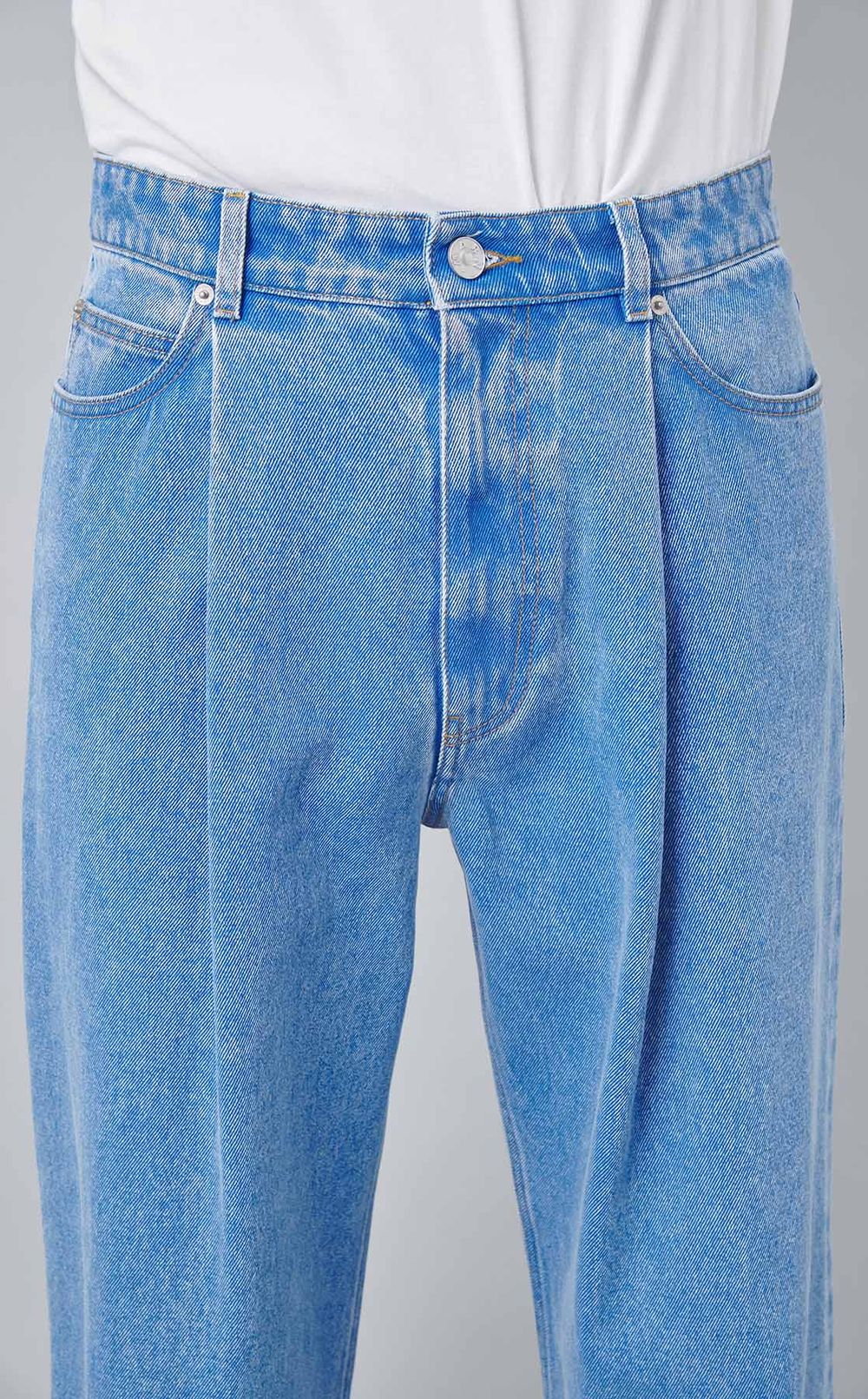 5ポケットプリーツデニムパンツ