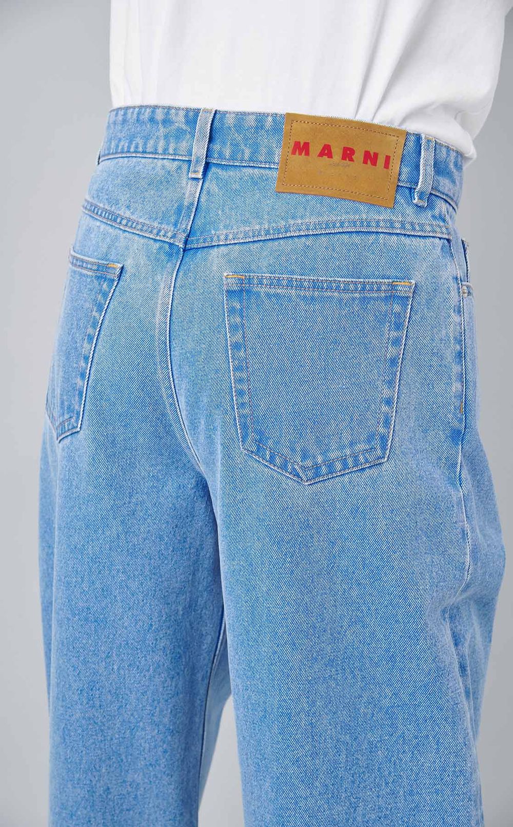 5ポケットプリーツデニムパンツ