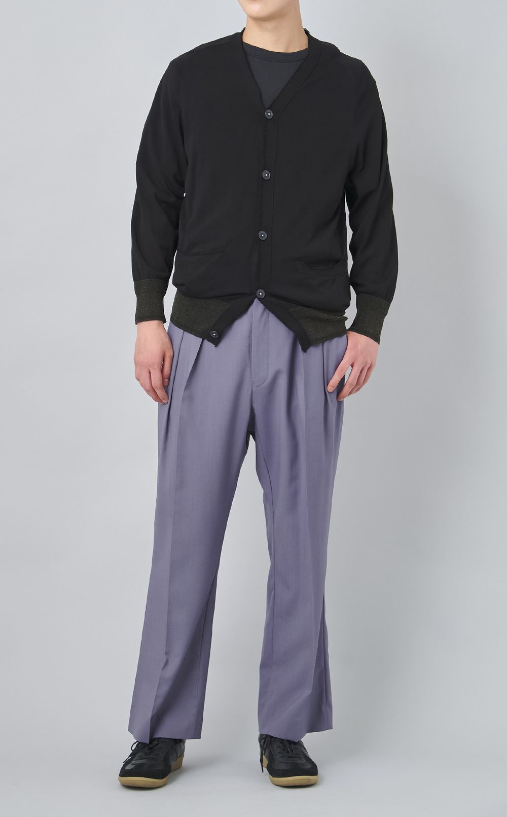 ウール2タックワイドパンツ