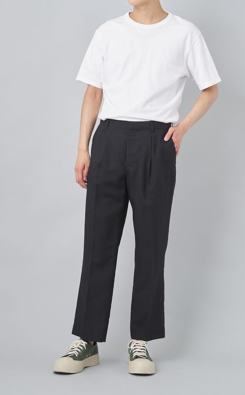 リネンプリーツトラウザー