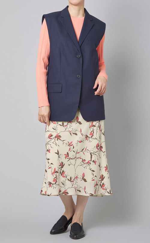 イレギュラーリブクルーニット