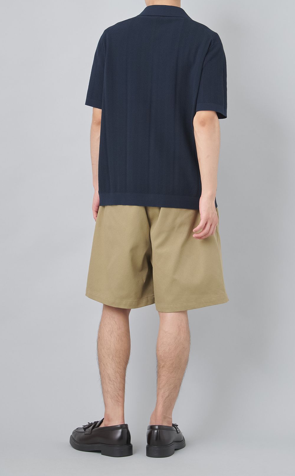 コットンツイストオープンカラーシャツ