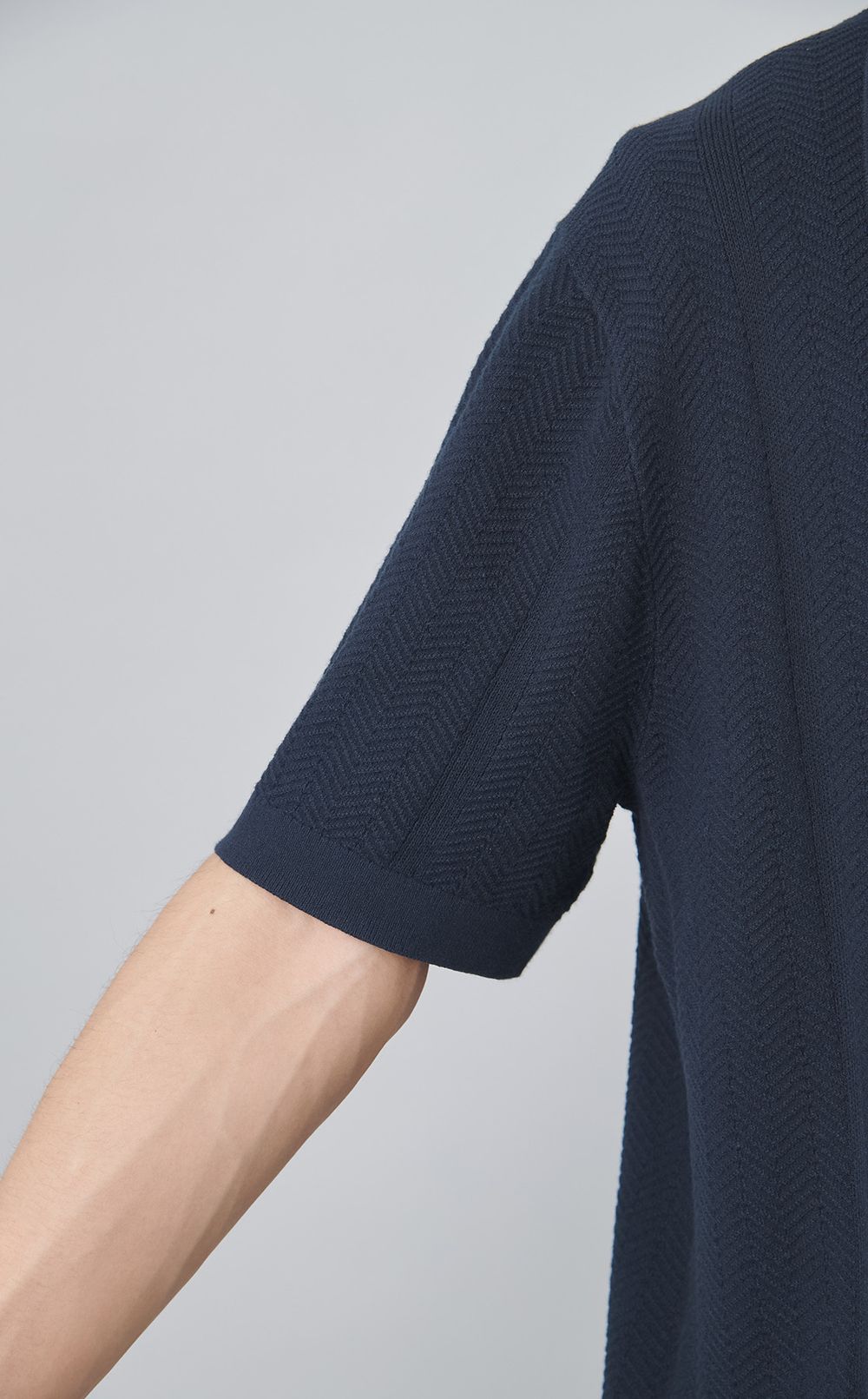 コットンツイストオープンカラーシャツ