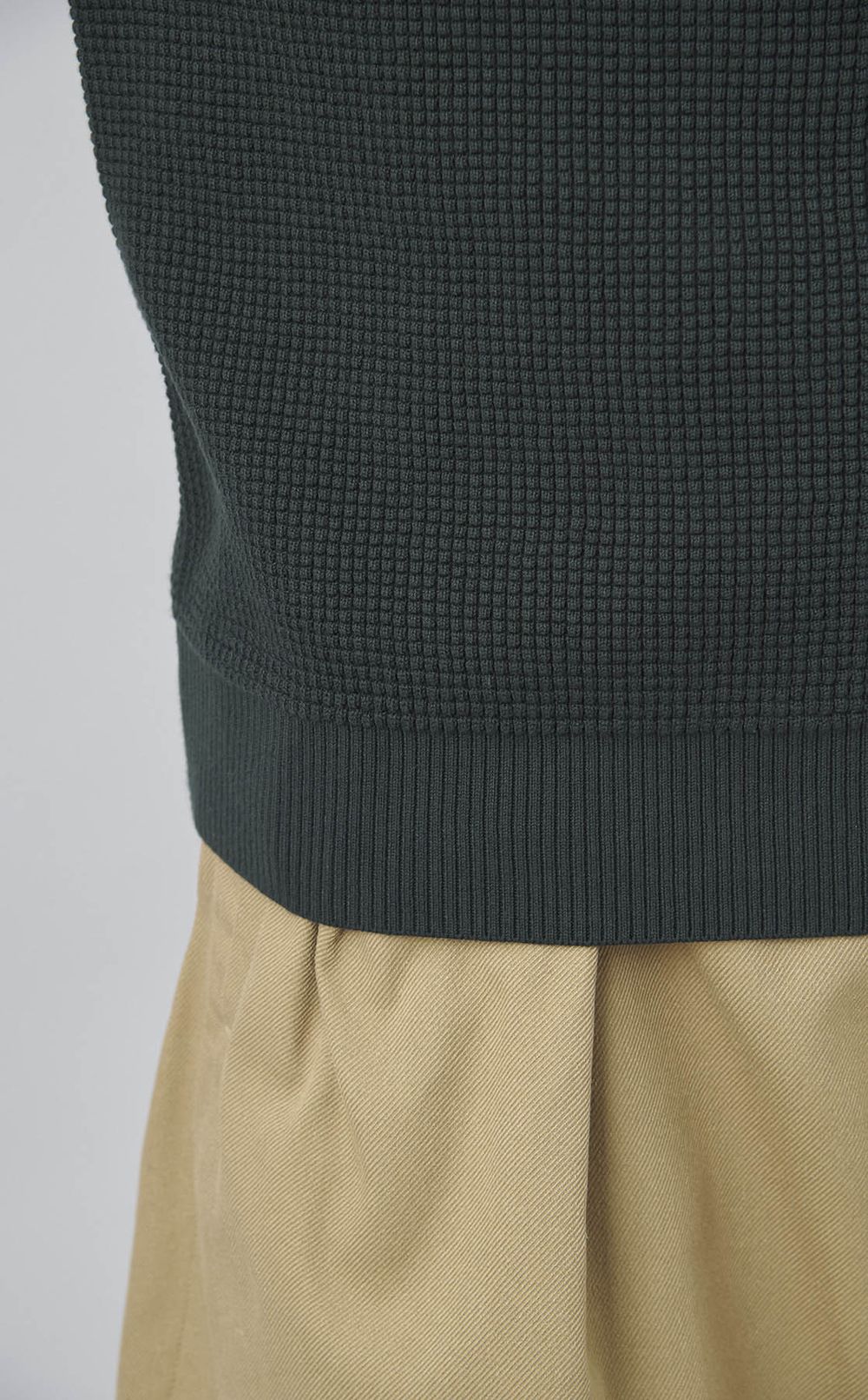 ワッフルニットポロシャツ