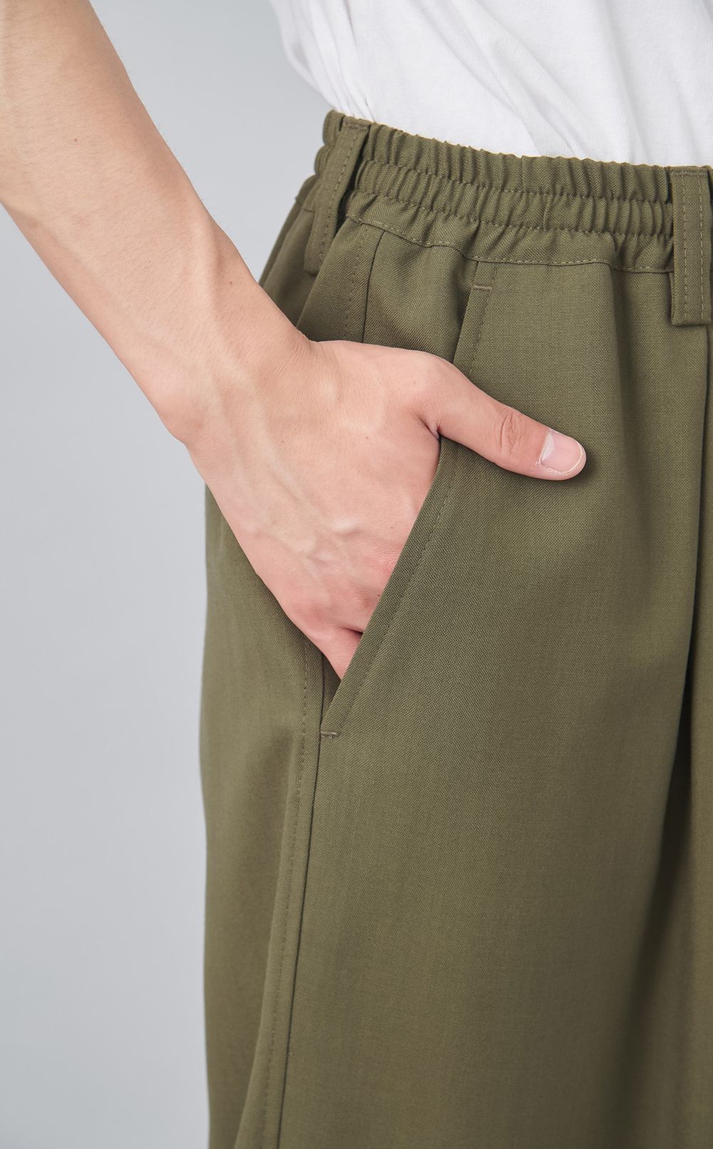 トロピカルウールタックパンツ