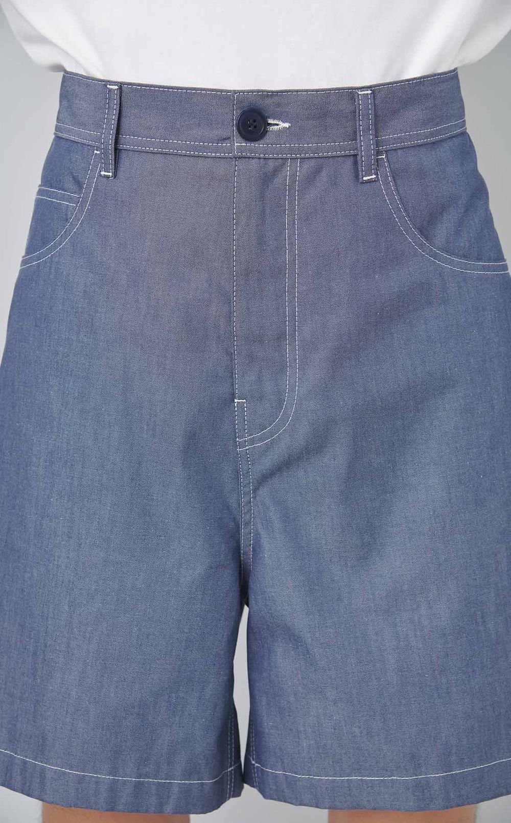 シャンブレーショートトラウザーズ