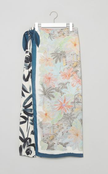 スカーフプリント2wayスカート