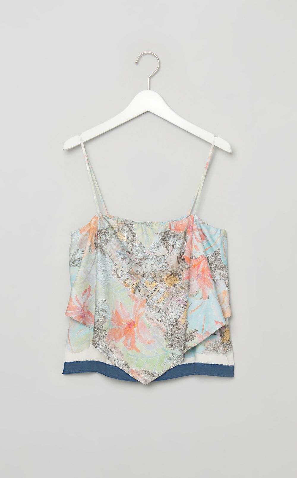 スカーフプリントビスチェ