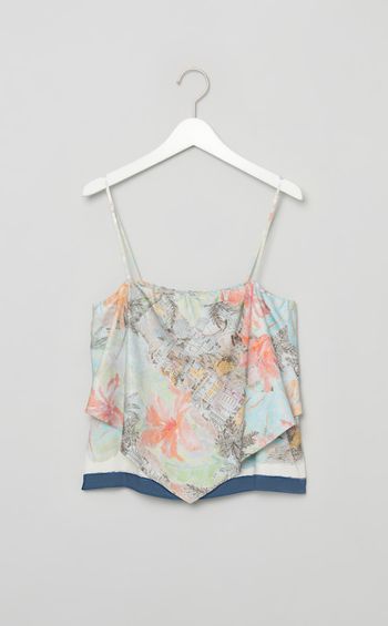 スカーフプリントビスチェ