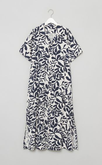 ボタニカルプリントワンピース