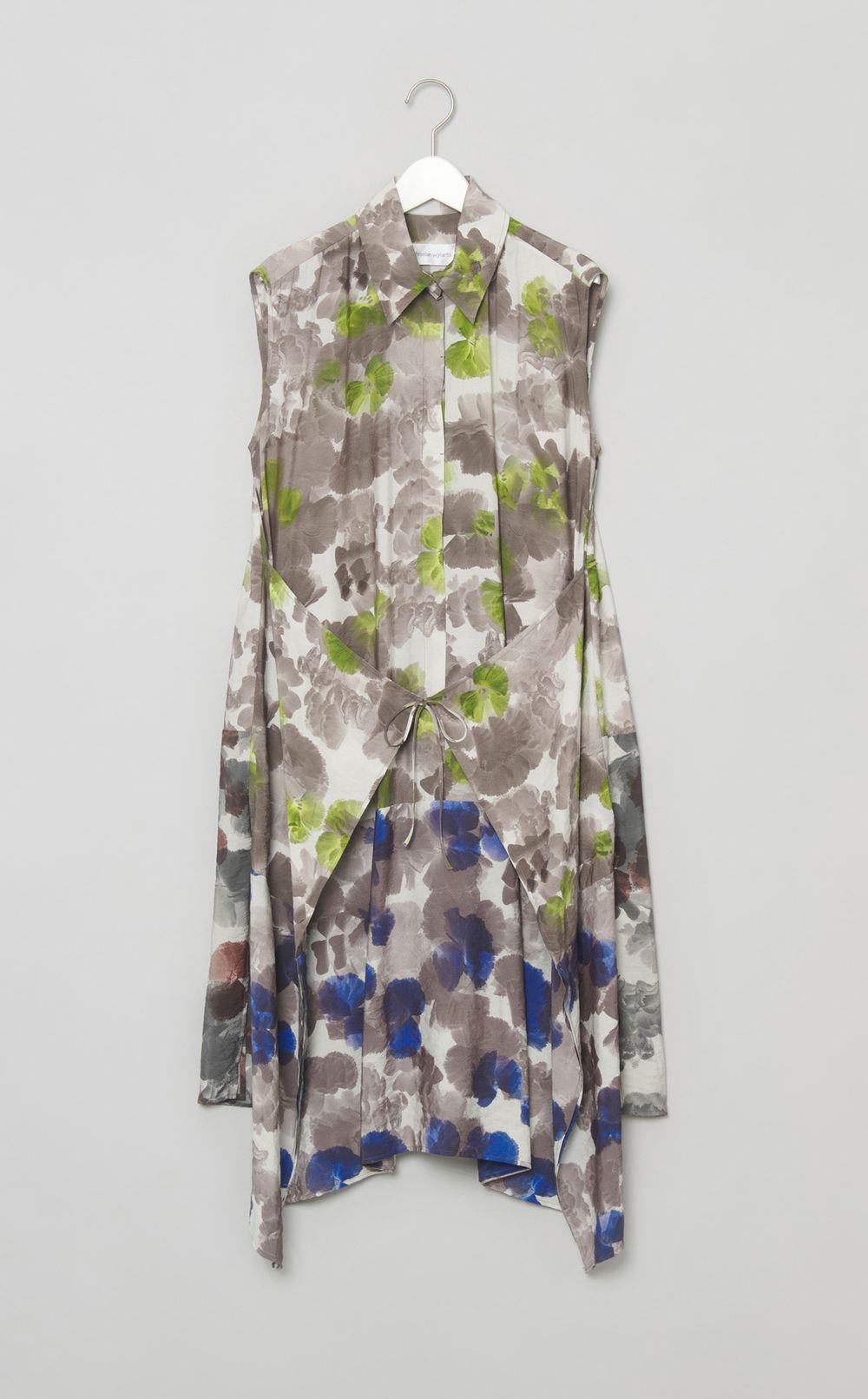 フラワープリントシャツドレス