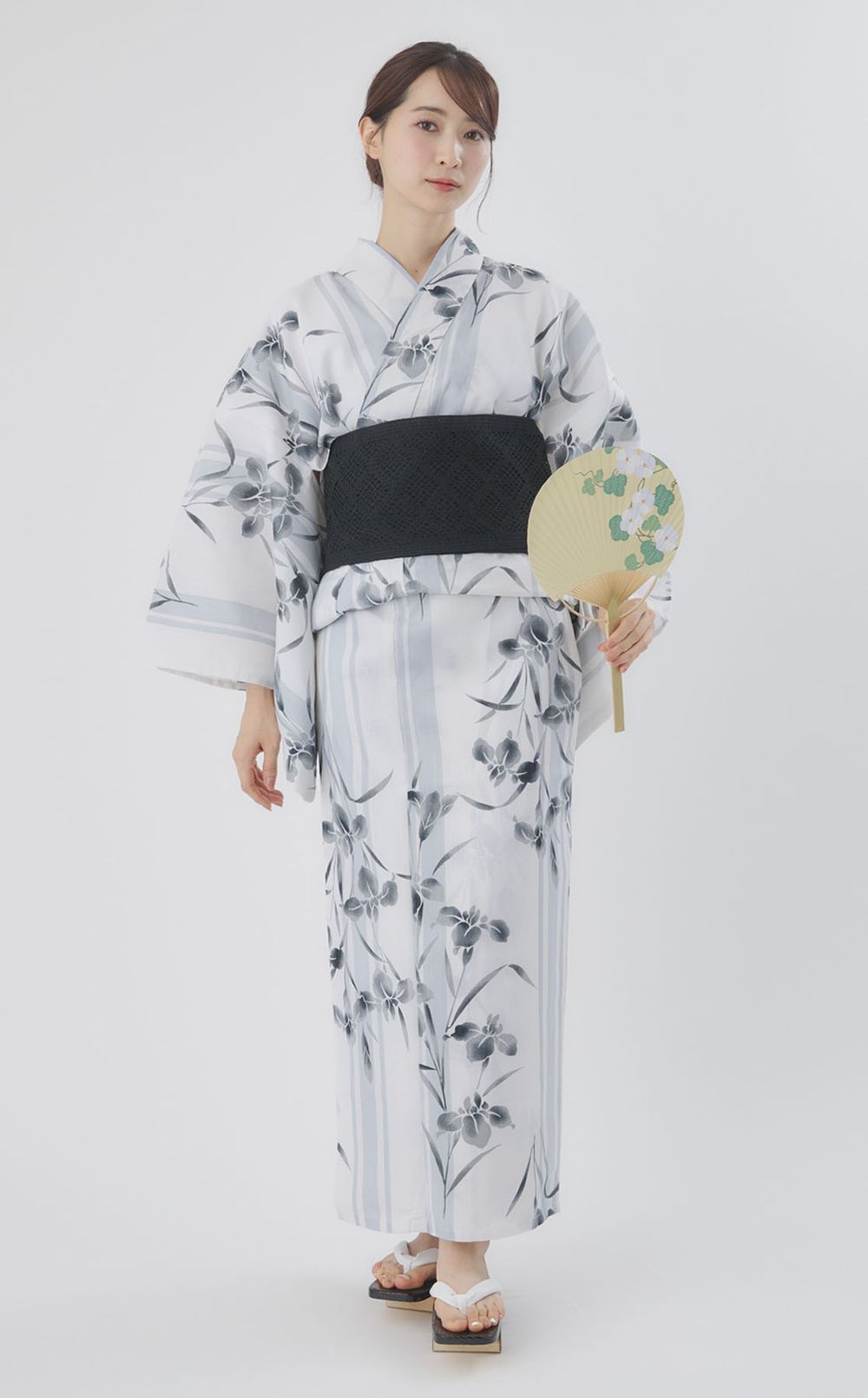 浴衣あやめストライプ