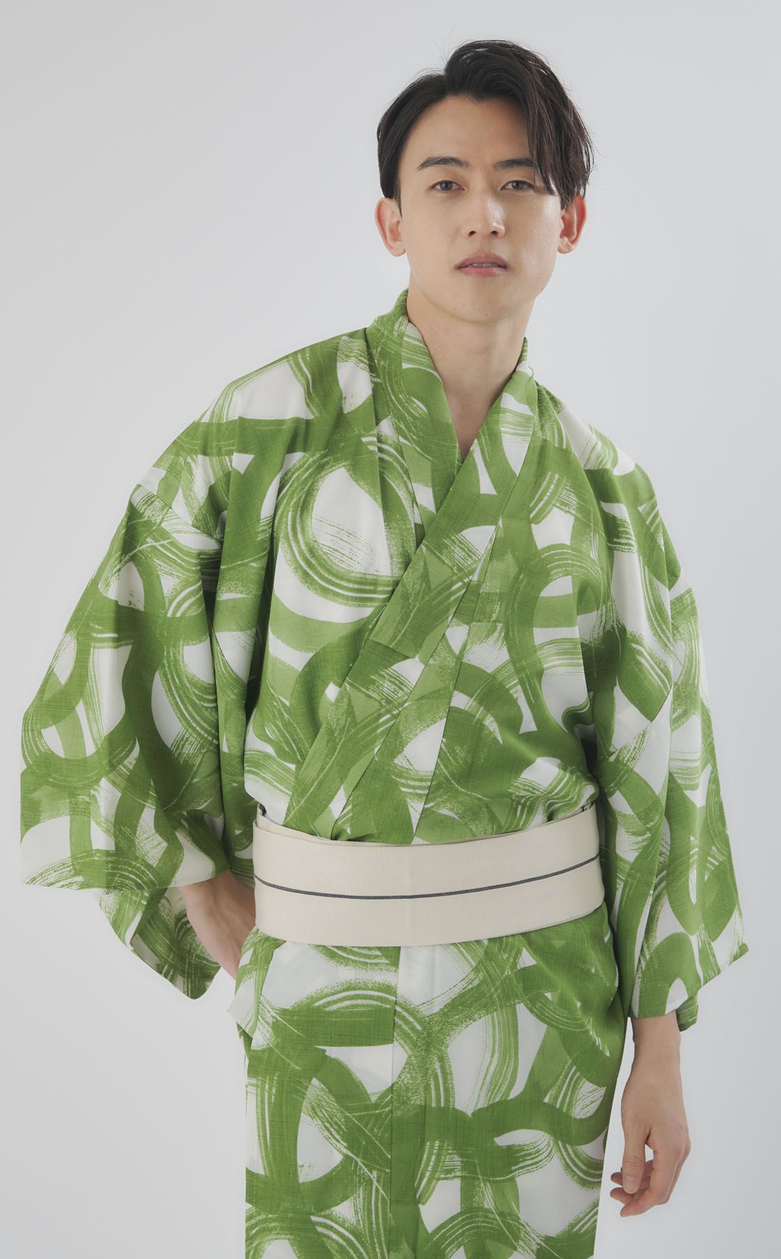 UJOH｜【別注】メンズ浴衣（軌跡柄）