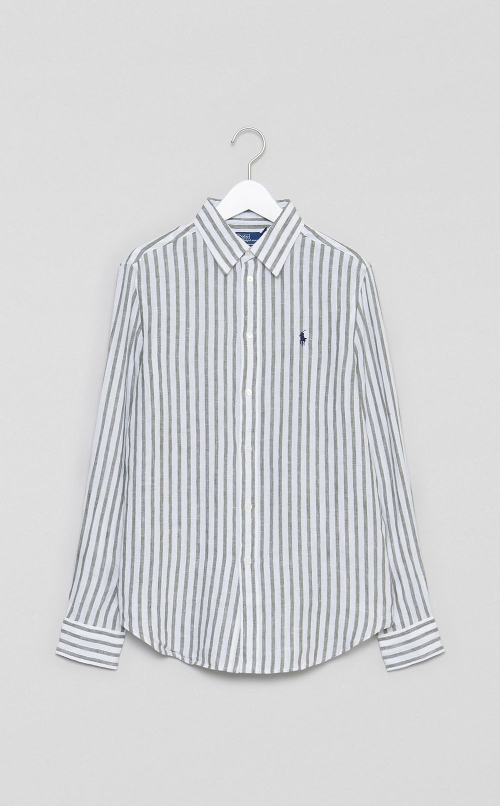 コットンストライプシャツ