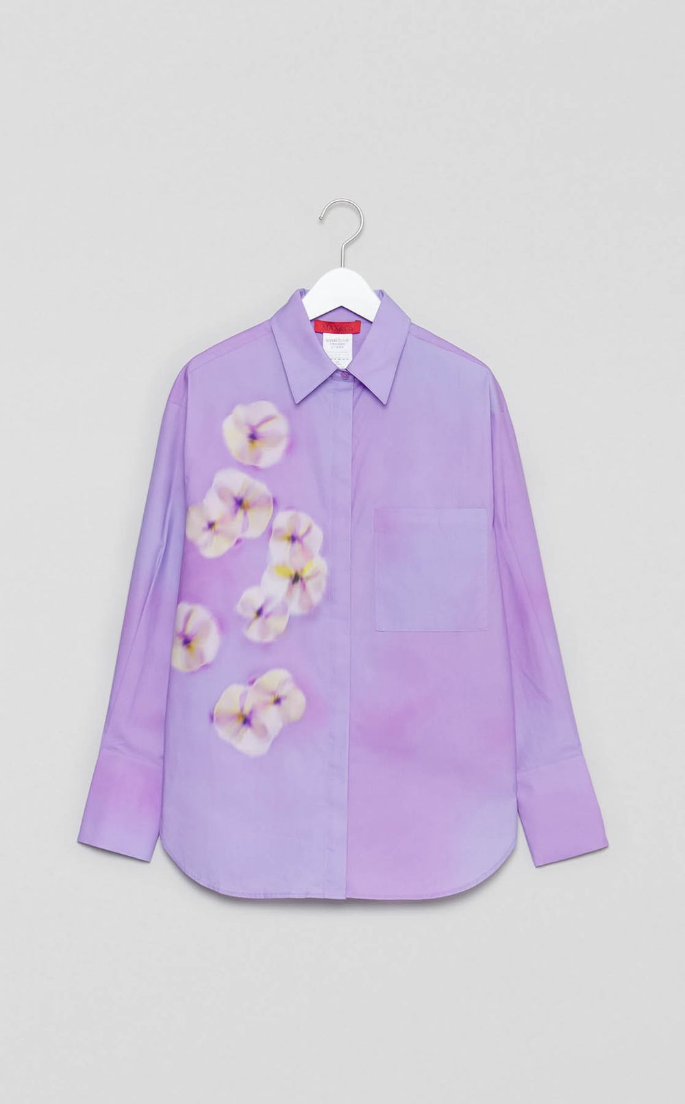 コットンフラワープリントシャツ