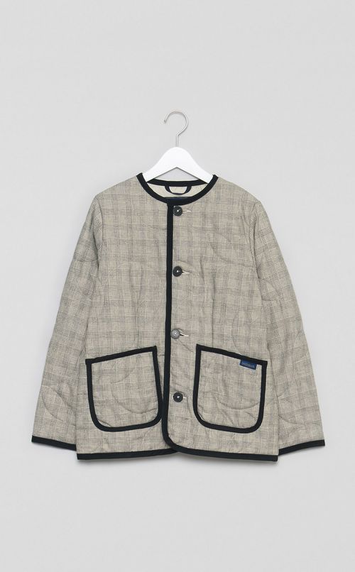 チェックライトキルティングジャケット