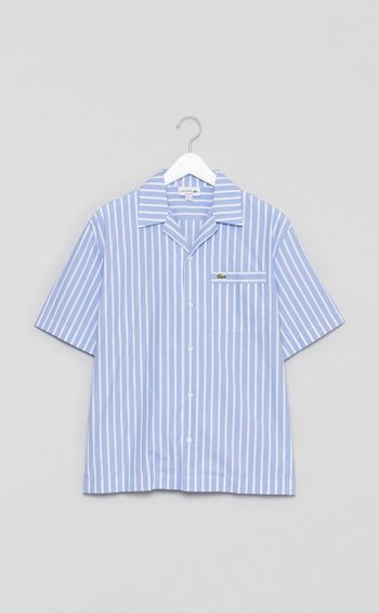 ストライプオープンカラーシャツ