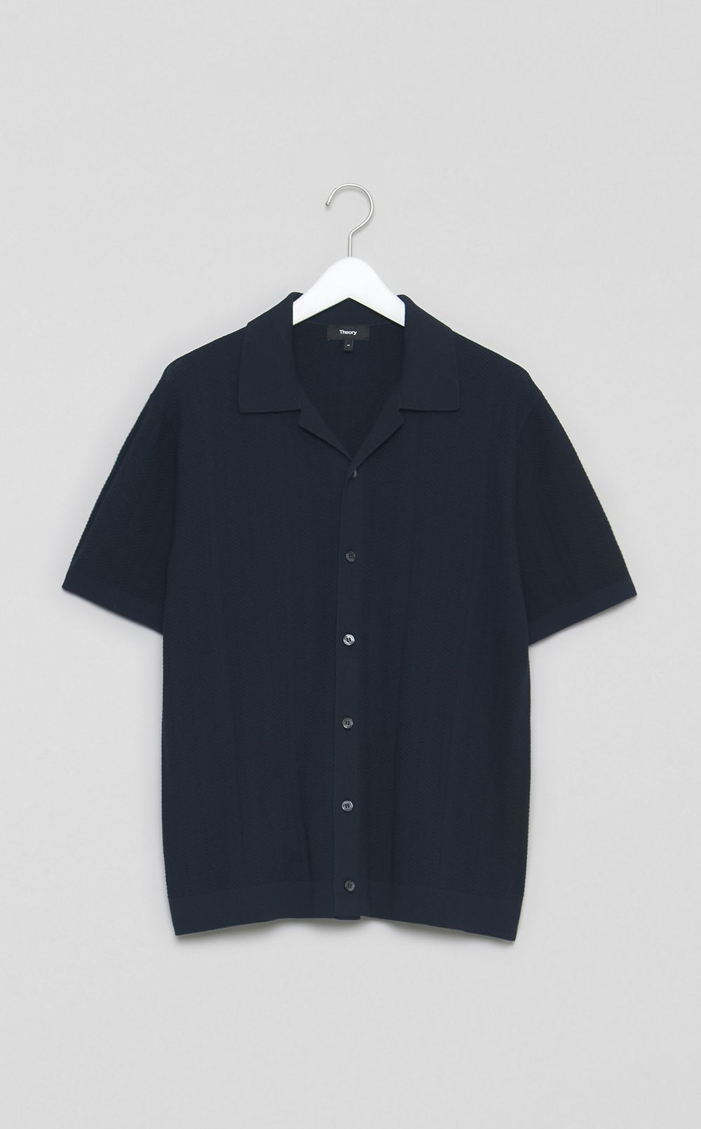 コットンツイストオープンカラーシャツ