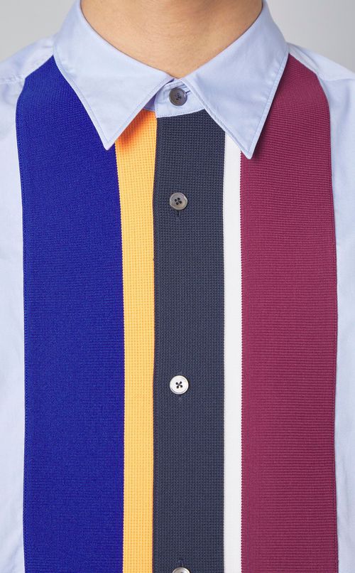 ニットコンビショートスリーブシャツ