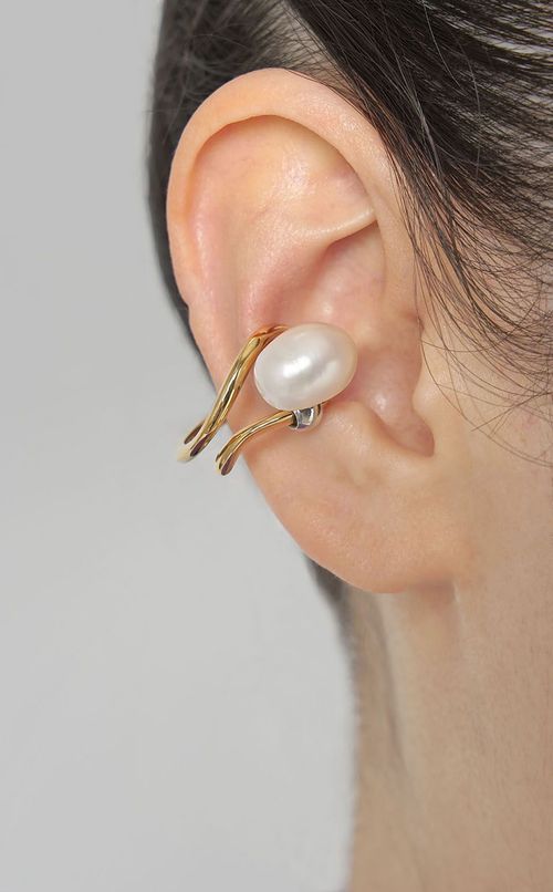 パール付リングイヤーカフ