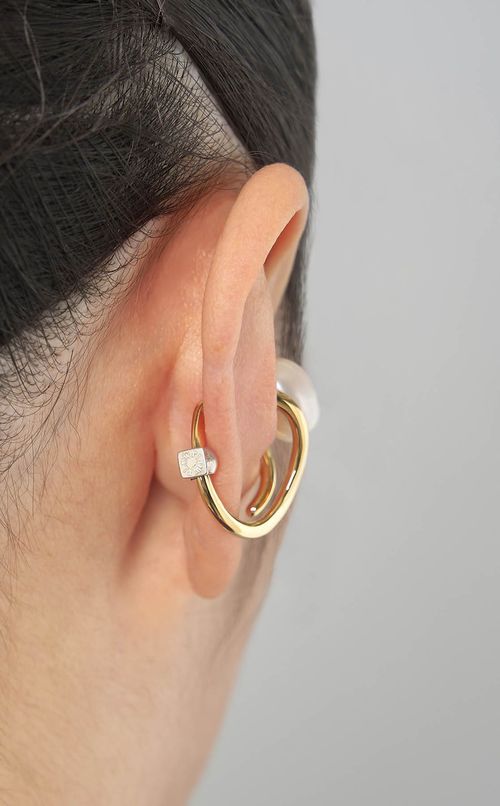 パール付リングイヤーカフ