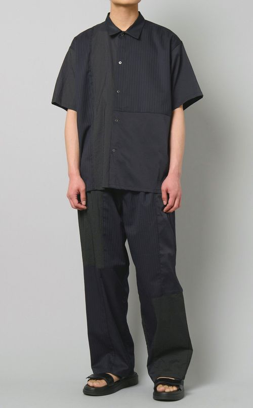 パッチワークショートスリーブシャツ