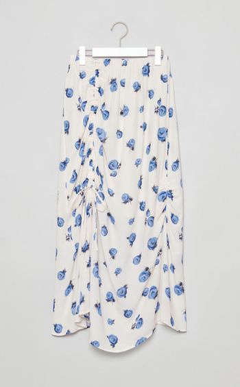 フラワープリントドレープスカート