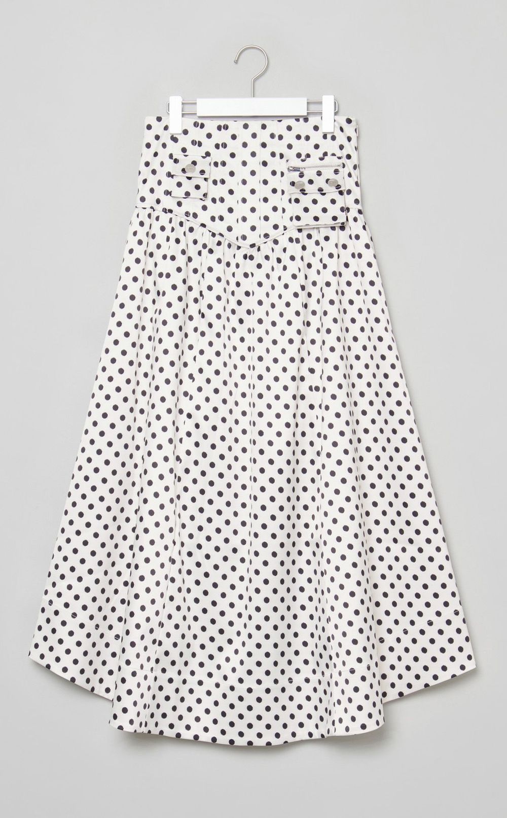 ドットプリントフレアスカート