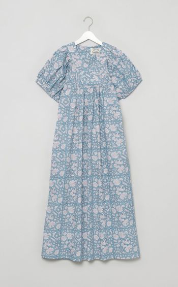 ストライプフラワーワンピース