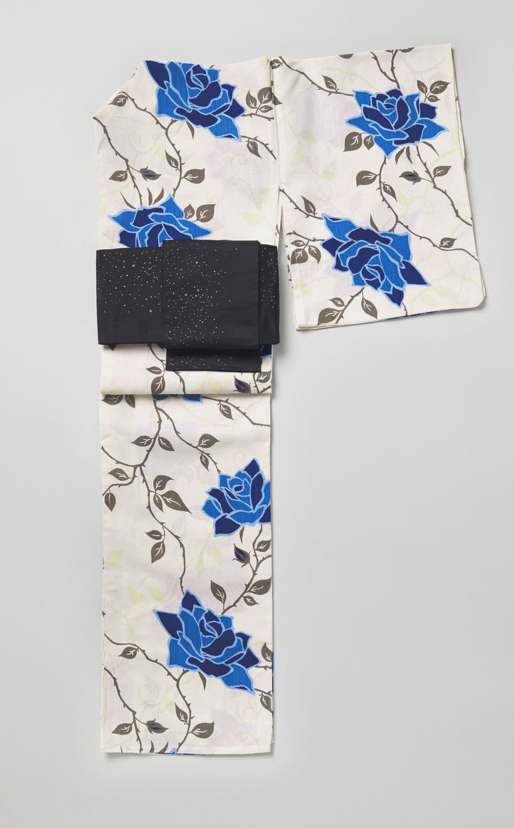 浴衣ブルーローズ