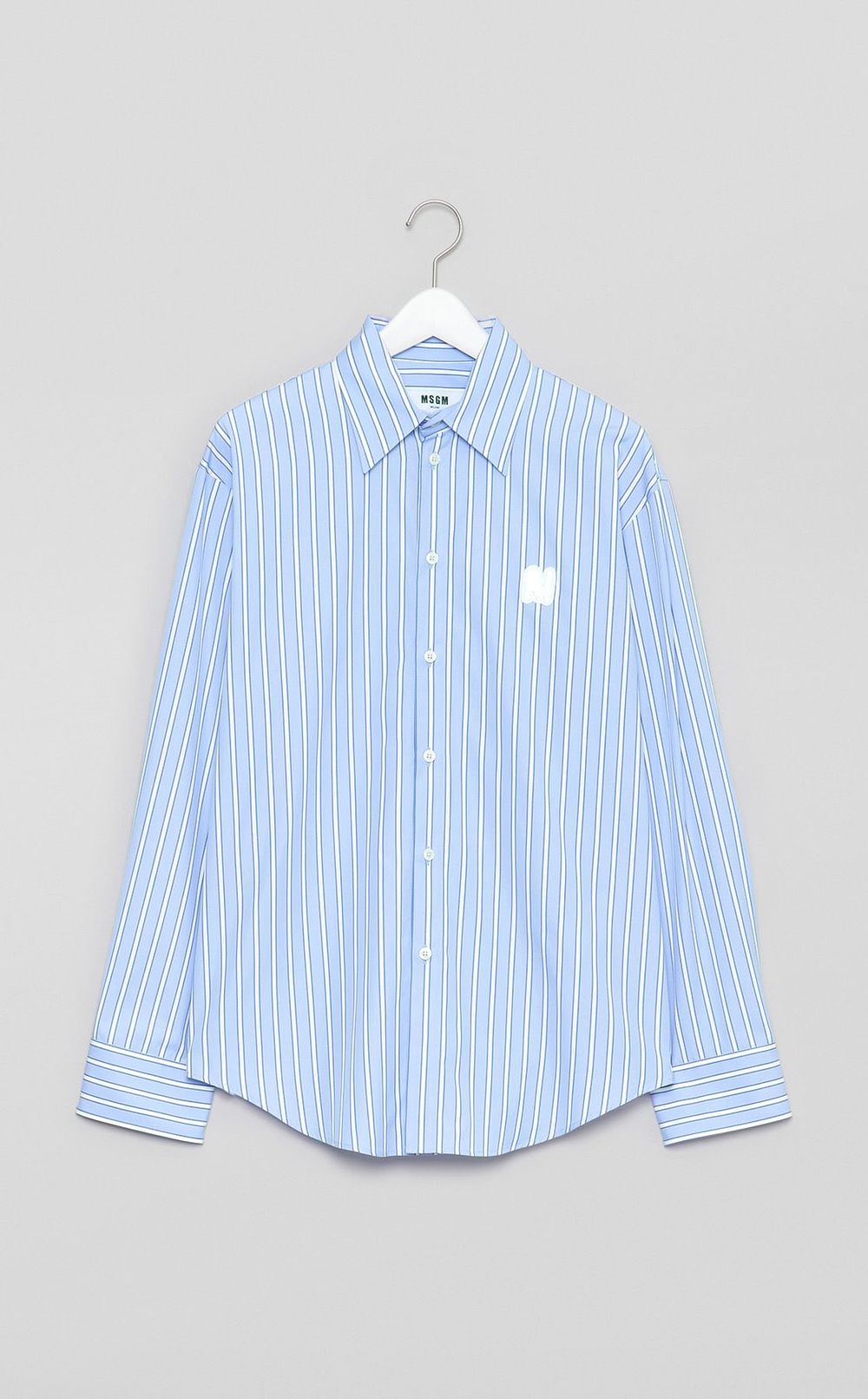 ストライプワンポイントシャツ