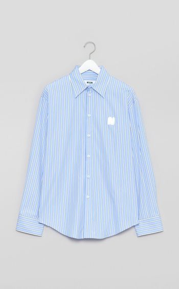 ストライプワンポイントシャツ