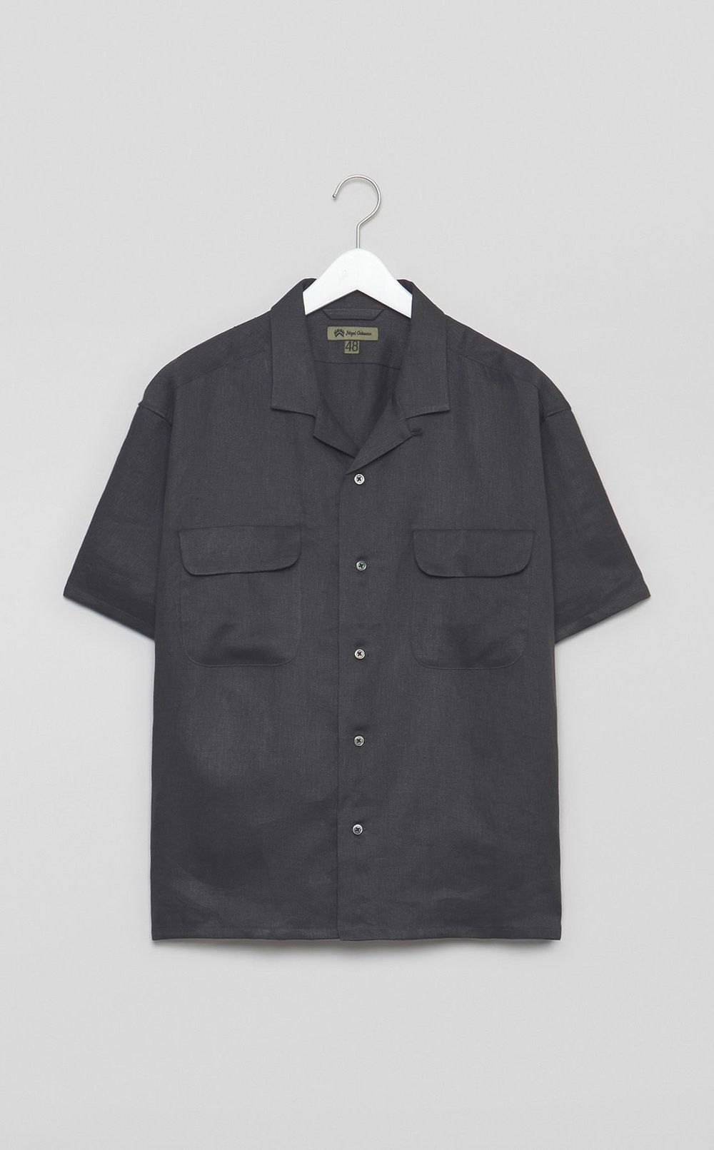 リネンツイルオープンカラーシャツ