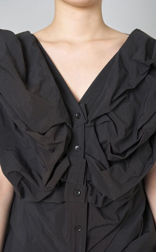 コットンギャザーシェイプワンピース